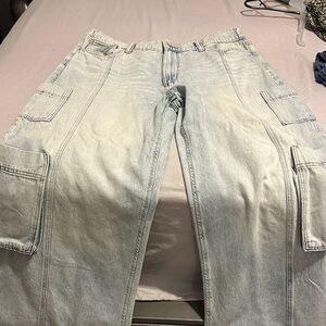 Kohl's Men's Light Blue Relaxed Cargo Jeans